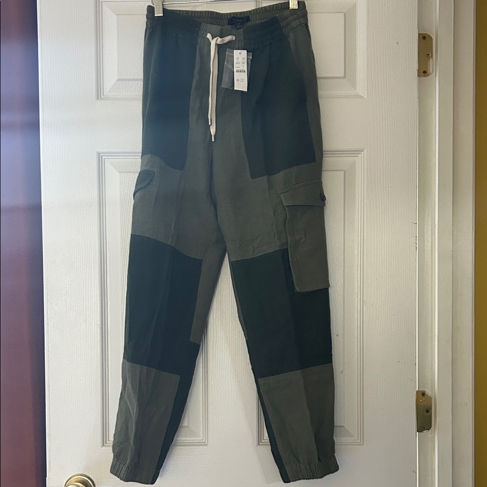 J. Crew Olive Patchwork Cargo Joggers - image 1